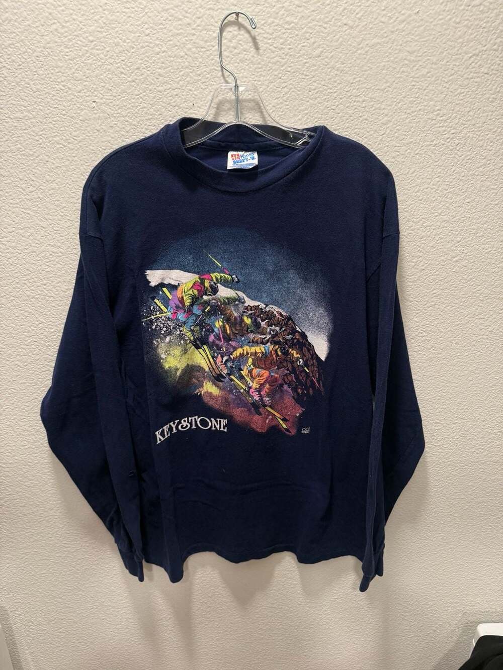 Hanes Keystone Ski Resort Size Large Vintage 1990 Long Sleeve Shirt